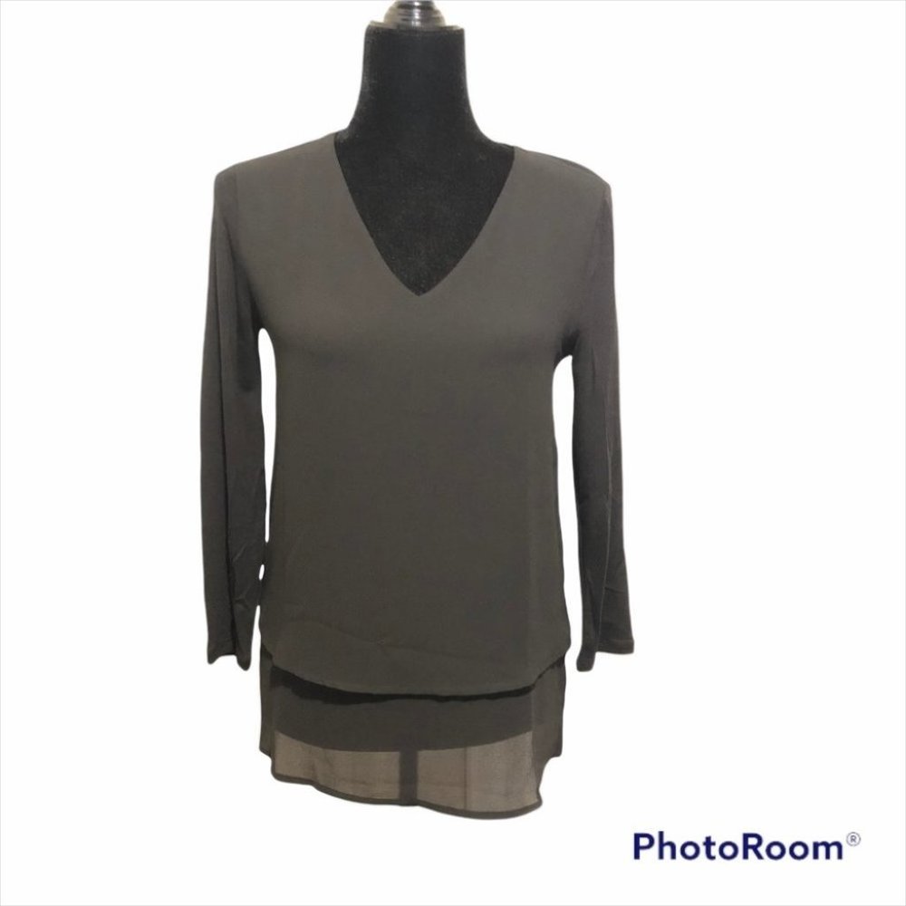 Michael Michael Kors Mixed Media Layer Front Top